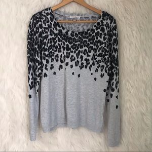 Roz & Ali Cheetah Print Sweater
